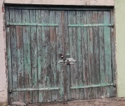 PIĘKNE drzwi garażowe, drewno : futryna, okucia, brama, Sopot PILNE !