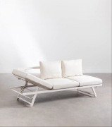 Rozkładana sofa ogrodowa ławka leżak Libanc, 3-osobowa Sklum