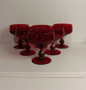 Kieliszki do szampana, rubinowe, Zawiercie
