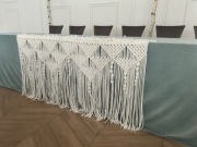 Ręcznie pleciona makrama na stół Pary Młodej