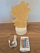Lampka nocna biurkowa 3D LED akrylowa z pilotem 2w1 Anime 16 kolorów RGB