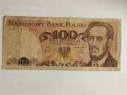 Sprzedam banknot Polska 100 zł seria GA 1979r. 