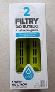 Filtr do butelki Dafi zestaw 2 szt. + zakrętka, zielony