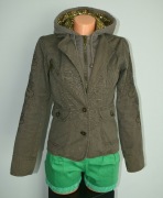 Żakiet marynarka hafty 2w1 z kapturem w cekiny S