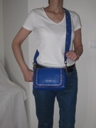 MARC JACOBS NEW JORK TOREBKA SZAFIR SKÓRA NATURALNA 