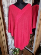Różowe piękne ponczo 42 XL na zimę jesień hit 