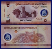 UAE United Arab Emirates 2022 5 Dirham P-36 UNC Polymer