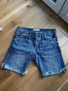 spodenki jeansowe LOGG 33 dżinsowe niebieskie H&M