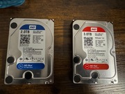2 dyski WD HDD SATA 3,5" (2 TB + 3 TB)