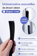 Czarna uniwersalna uszczelka do drzwi i okien