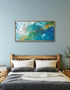 Obraz akryl na płótnie w sosnowej ramie 86x44