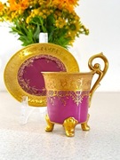 Królewska mokka na nóżkach Karlsbader Wertarbeit 1921 r. scenki rodzajowe