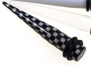 Rozpychacz taper 6mm krata czarno białe tunele