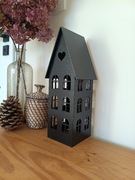 Drewniany domek dekoracyjny handmade 3 piętrowy-  / lampion / prezent