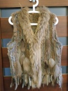 Kamizelka futrzana królik i jenot 