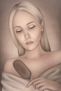 Duży oryginalny obraz olejny portret