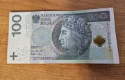 Banknot obiegowy 100zl seria GC1366663