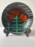 Talerz dekoracyjny ceramiczny Maki ( Węgry,lata 70)