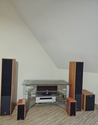 Zestaw kina domowego 5.1 subwoofer koda głośniki M audio i amplituner teac