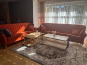 Zestaw kanap ceglastych/pomarańczowych