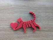 Figurka Elastyczny Kot. Flexi Cat. Druk 3D. Dekoracja na Biurko/Prezent