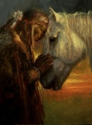 Dalldalton dall dalton obraz olejny Portret Native American
