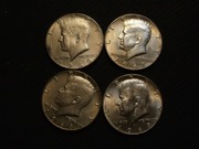 Zestaw 1/2 Pół Dolara  Kennedy 1966-1969 srebro