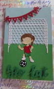 Kartka urodzinowa, piłkarz - ręcznie robiona, personalizacja