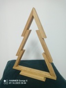 Choinka z drewna dębowego, wys. 38 cm, kolor naturalny