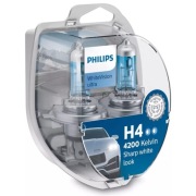 Philips Żarówki H4 WhiteVision Ultra 4200K P43t 60/55W 2X H4+2X W5W