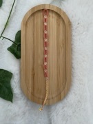 Bransoletka z muliny w kwiatki handmade