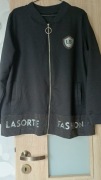 Dres damski czarny zdobiony cyrkoniami 48 