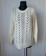 White Stuff ażurowy damski sweter 46