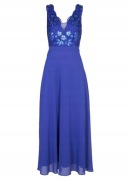 Szafirowa suknia wieczorowa