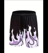  Męskie Spodenki we wzór płomieni M