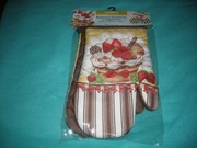 Rękawice kuchenne z magnesem 2 szt. truskawki maliny ciastka