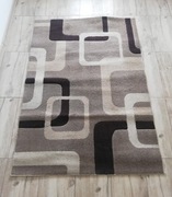 Dywan pokojowy dekoracyjny do pokoju salonu kwadraty szary 190x132cm