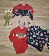 Zestaw świąteczny 68 cm body bluza Boże Narodzenie sesja myszka Micky 