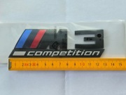 Emblemat czarny BMW M3 competition naklejka znaczek
