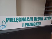 8x opisy na regaly/półki sklepowe 