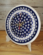 Zegar ścienny cichy ceramiczny 27,5 cm ceramika Bolesławiec Z.C.B.