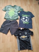 Zestaw ubrań 146 spodenki h&M + koszulki