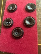 GUZIKI ozdobne,plastik ,dwie dziurki, średnica 28mm,sztuk 5 -stan idealny