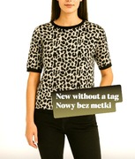 Nowy Peter Hahn piękny sweterek w cętki rozm S/36/8 bawełna wiskoza