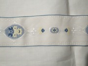 TAŚMA  OZDOBNA HAFT  KOLOR NIEBIESKI 4,5 CM