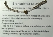 Bransoletka z kamieni naturalnych „Miłość” – kwarc różowy i hematyt (serce)