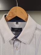 Koszula Giacomo Conti 39 – błękitna, slim, łaty na łokciach