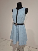 Błękitna sukienka z zamkiem Reserved