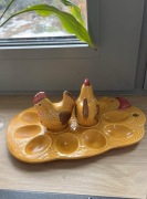 Kurki ceramiczne plus podstawa na jajka