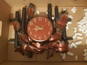 Zegar ścienny skórzany 